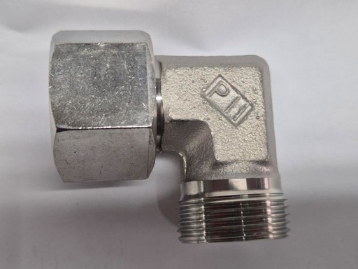 [501140] RVS X-EW-O 20S Swivel nut elbow - 20S DKO swivel x 20S cone end, body only, stainless steel PH