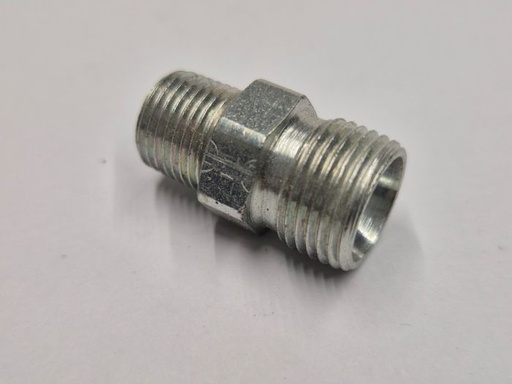 [501174] X-GE 8LL 1/8" BSPT Male stud connector - 8LL cone end x 1/8 BSPT male thread, body only, galvanized steel