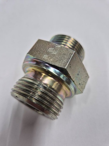 [501203] X-GE 20SR 1" Male stud connector - 20S cone end x 1 BSPP male thread, metal sealing edge, body only, galvanized steel EMB