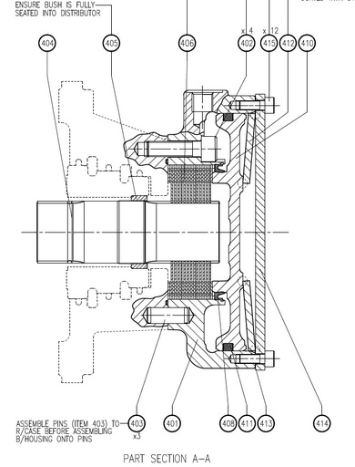 [501239] Brake "B2" assembly for MCR3 radial piston motor Rexroth