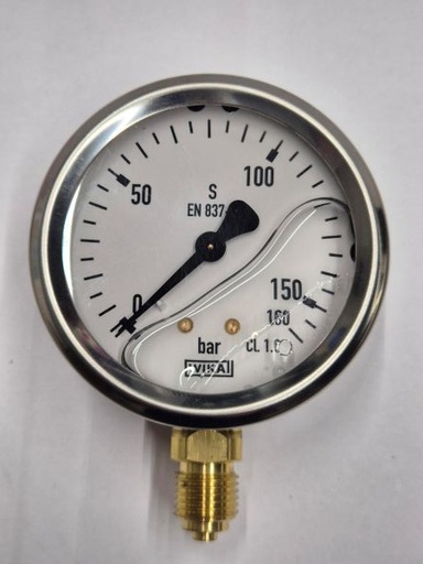 [501258] 0-160bar Pressure Gauge Ø63mm OA 1/4" Wika