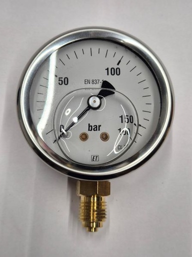 [501259] 0-160bar Pressure Gauge Ø63mm OA 1/4" ET