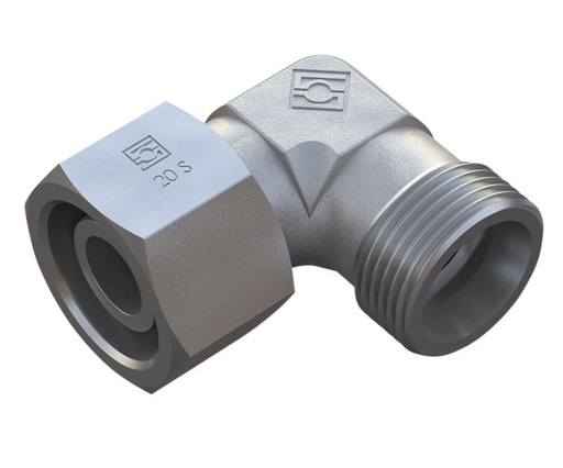 [501461] X-EWV 30S Swivel nut elbow - 30S swivel x 30S cone end, body only, galvanized steel EO