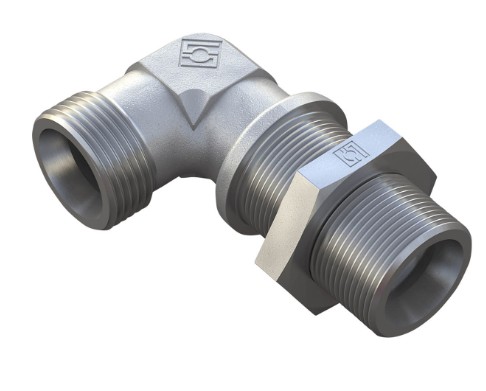 [501482] X-WSV 6L Bulkhead elbow - 6L cone end, body only, galvanized steel Stauff