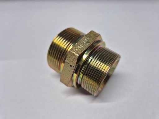[501514] X-GE 30S M38x1,5 Male stud connector - 30S cone end x M38x1,5 male thread, body only, galvanized steel Aeroquip