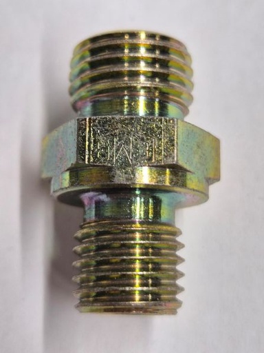 [501645] X-GE 8 LR 1/4" Male stud connector - 8L cone end x 1/4 BSPP male thread, metal sealing edge, body only, galvanized steel EMB