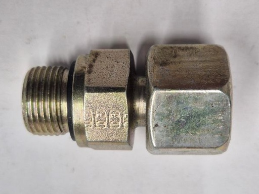 [501667] PSV 12SR 3/8"WD  Swivel connector - 12S swivel x 3/8 BSPP male thread with ED seal, galvanized steel EO