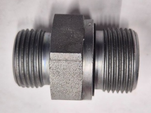 [501673] X-GE 12SM 22x1,5 WD Male stud connector - 12S cone end x M22x1,5 male thread, with NBR ED seal, body only, galvanized steel